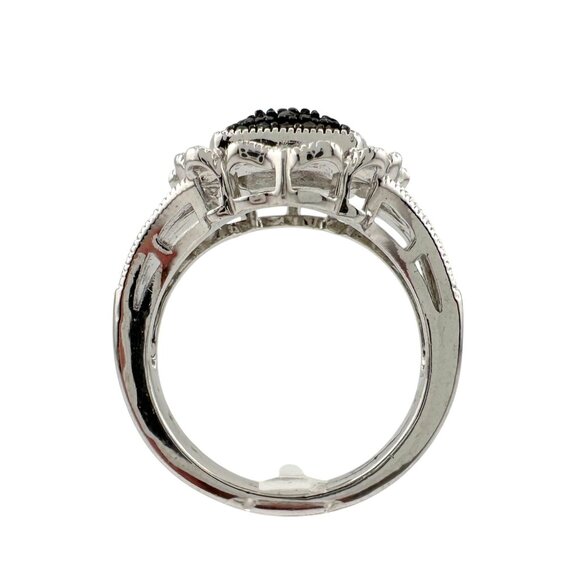 Elegant Black Diamond Cocktail Ring Size 7.25 - Picture 5 of 7